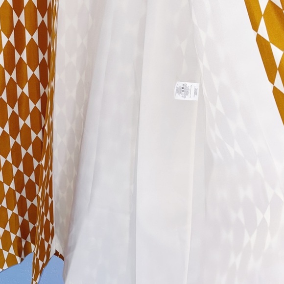 Tory Burch Haley Diamond Print Short Sleeve Silk Coat Size 8 - Picture 6 of 12